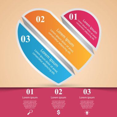 Soyut kağıt kalpler Sevgililer günü.