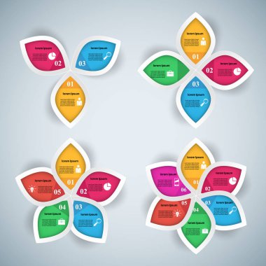 İş Infographics origami stil vektör çizim.