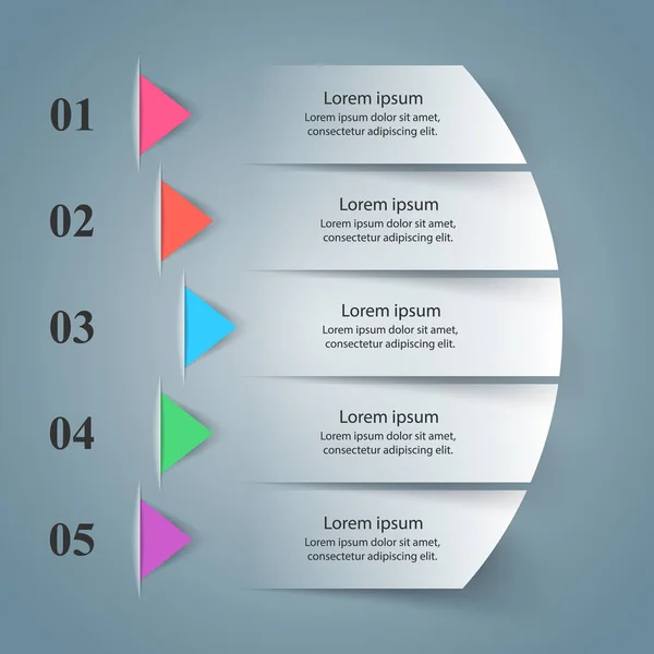 Geschäft Infografik Origami Stil Vektor Illustration. — Stockvektor