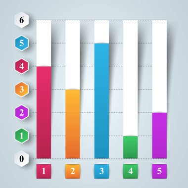 İş Infographics origami stil vektör çizim.