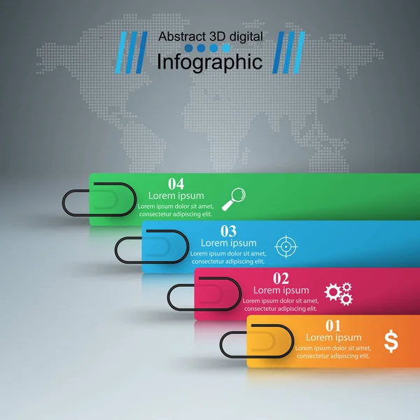 Biznesu infografiki origami styl ilustracji wektorowych. — Wektor stockowy