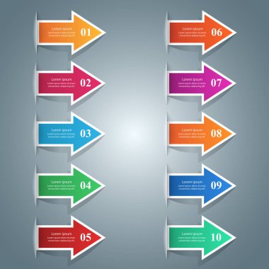 Infographic simgeler. Ok simgesi.