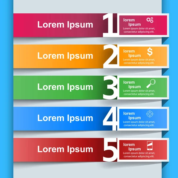 ビジネス インフォ グラフィック折り紙スタイル ベクトル図. — ストックベクタ