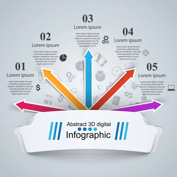 Affärer Infographics origami style vektor illustration. — Stock vektor