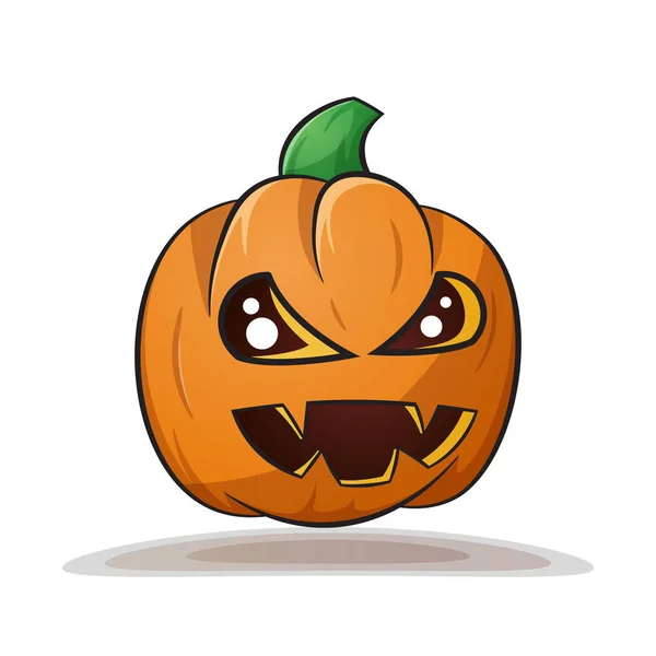 Cartoon pumpkin. Evil, horror. — Stock Vector