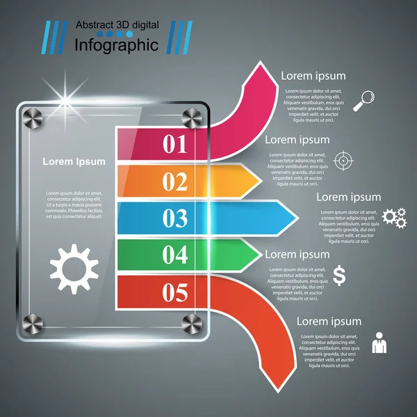 Affärer Infographics origami style vektor illustration. — Stock vektor