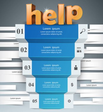 Infographics başarı merdiveni kadar. Merdiven yardım.