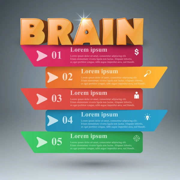 3D iş infographics beyin.