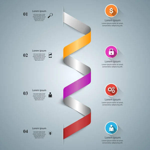 Geschäft Infografik Origami Stil Vektor Illustration. — Stockvektor