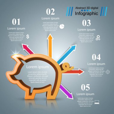 Domuz sikke. Bussines Infographic