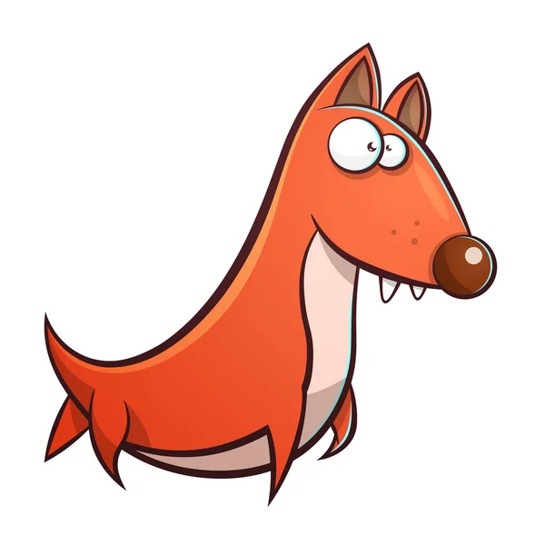 Divertente, carino cane cartone animato — Vettoriale Stock