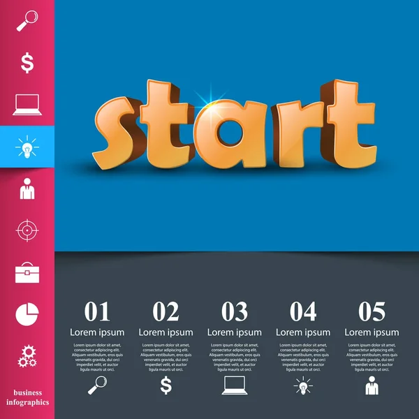 3D iş infographics başlatmak.