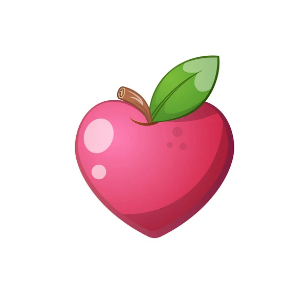 Heart fruit icon. Cartoon illustration. — Stock Vector