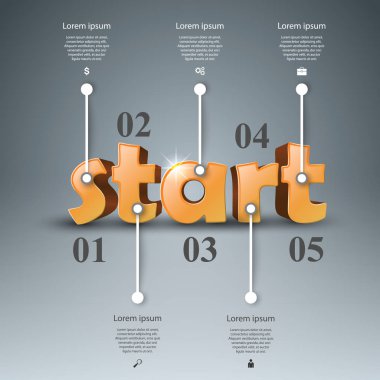 3D iş infographics başlatmak.