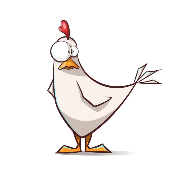 Engraçado, bonitinho personagens galinha desenhos animados . — Vetor de Stock