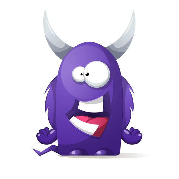 Terrible, cute monster - cartoon characters. — Stock Illustration Terrible, cute monster - cartoon characters. Royalty Free Stock Illustrations