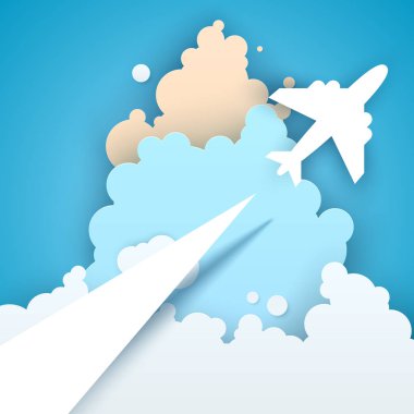 Kağıt origami stil hava yolculuğu