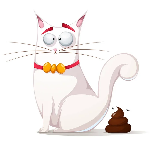 Illustration drôle et mignonne de chat . — Image vectorielle