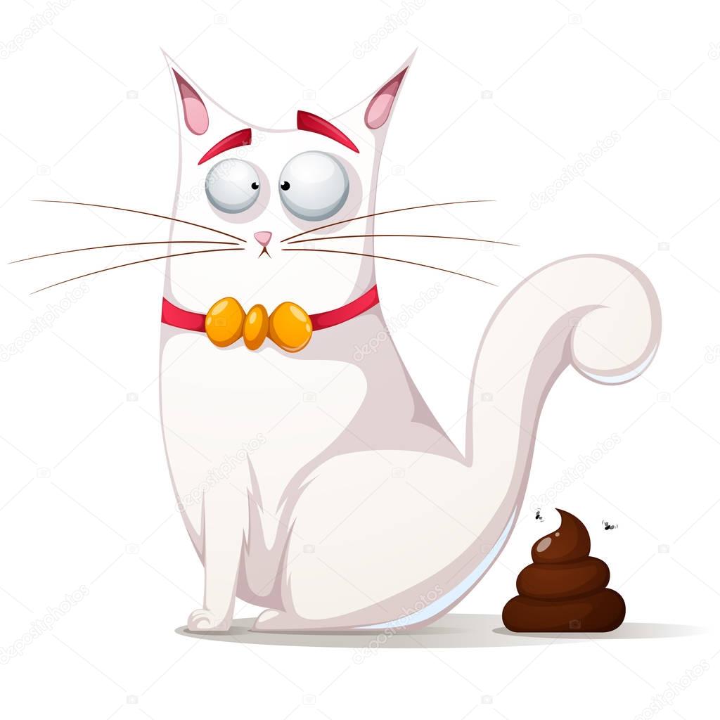 Funny, cute cat illustration Vector eps 10