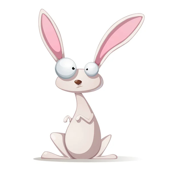 Funny, cartoon, rabbit illustration. — Stock Vector