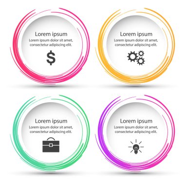 İş Infographics origami stil vektör çizim.