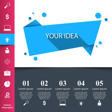 Kağıt afiş - iş Infographic.