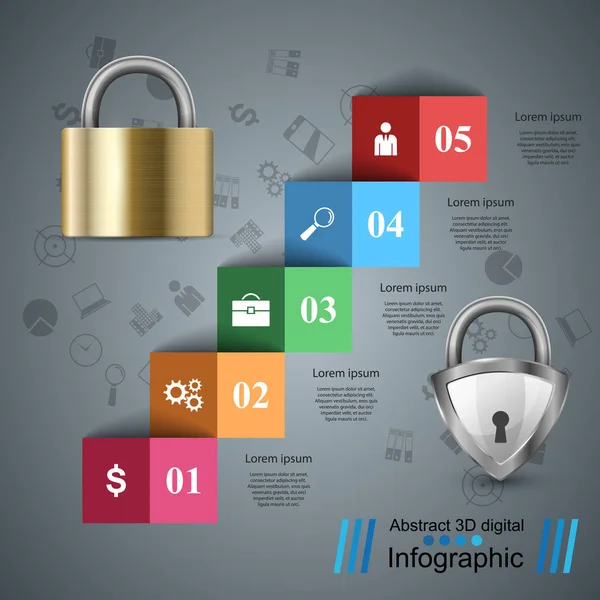 Kulcs, lakat ikon. Üzleti infographic. — Stock Vector