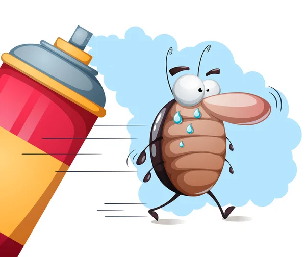 Fanny, cute cartoon cockroach characters. — Stock Vector