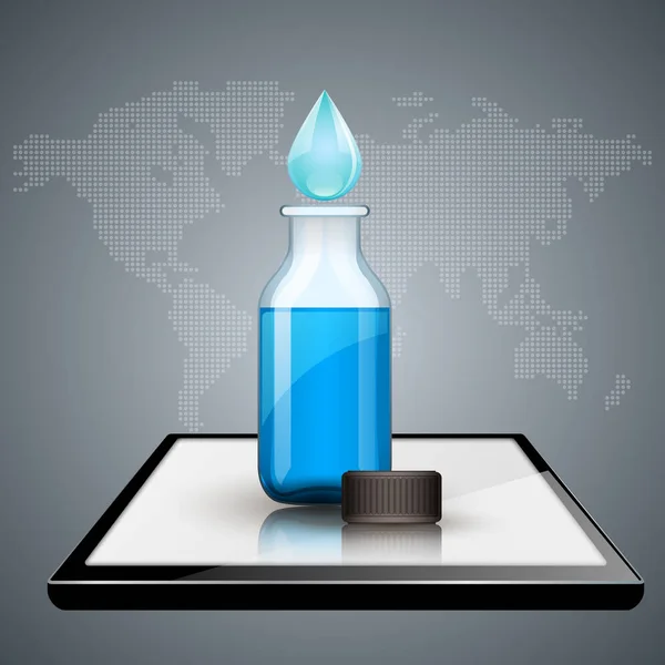 Salud, tableta, smartphone, icono digital. icono. Información médica en 3D — Vector de stock