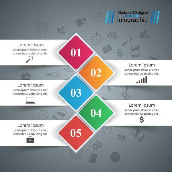 Affärer Infographics origami style vektor illustration. — Stock vektor