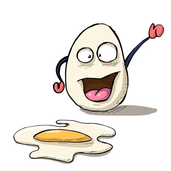 Dos huevos. Ilustración de dibujos animados ganador . — Vector de stock