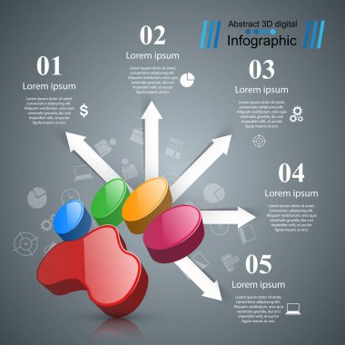 Hayvanlar Infographic ve iş simgesi.