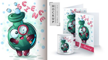 Şirin deney posteri ve ticareti.