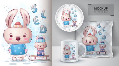 Tavşan kızağı posteri ve satışı.