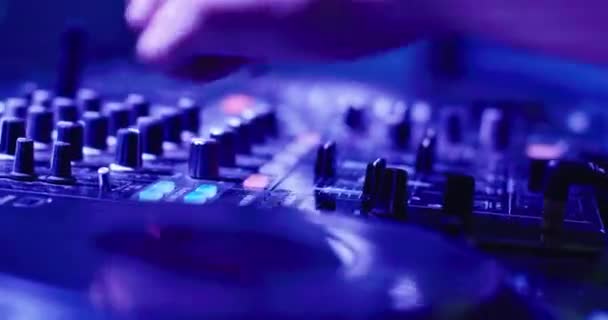 Mixes Track Nightclub Party — Stock Video