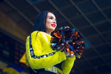 Kiev, Ukrayna - 17 Aralık 2019: Ukrayna buz hokeyi dünya şampiyonası Ukrayna - Ukrayna İtalya amigo grubuna karşı erkek antrenör