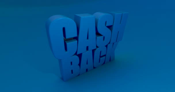 Rendering Banner Cash Back — Stock Video