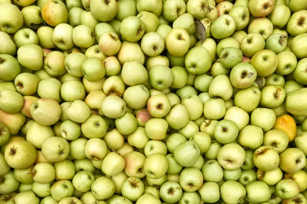 Lokale markt groene appels achtergrond — Stockfoto