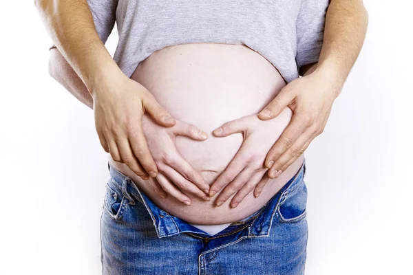 Palenisko kształt na brzuch w ciąży — Zdjęcie stockowe