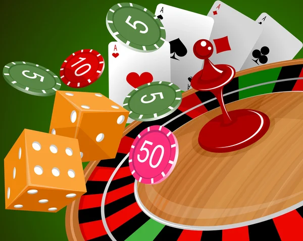 一些赌场游戏 — 图库矢量图片