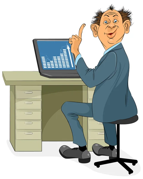 Dizüstü bilgisayarı olan iş adamı