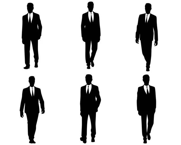 Seis hombres de negocios establecidos — Archivo Imágenes Vectoriales