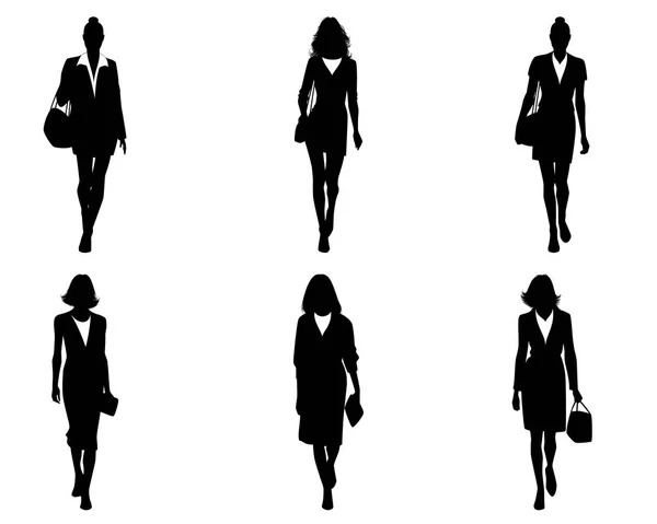 Six femmes d'affaires mises — Image vectorielle