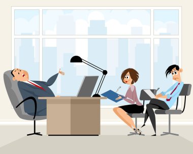 Şef'in office işçi