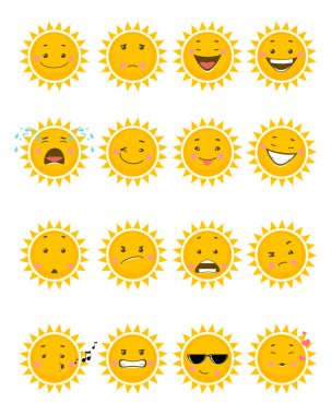 On altı güneş emojis 