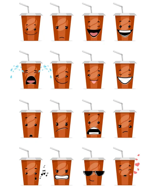 Seize emojis lunettes — Image vectorielle