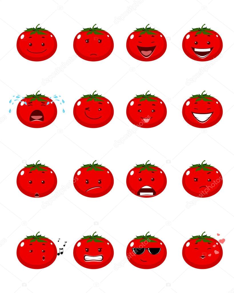 Sixteen tomatoes emojis 