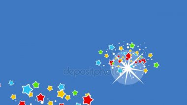 Mavi gökyüzünde havai fişek