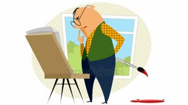 Onun şövale ile ressam