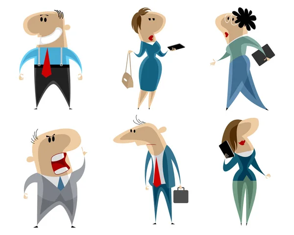 Businessmen and businesswomen — Stock Vector